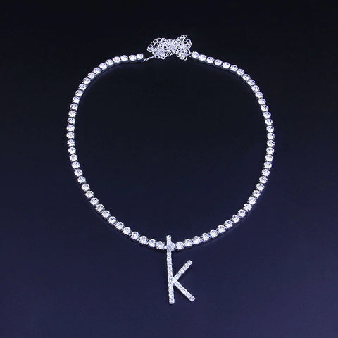 Letter Initial Crystal Necklace