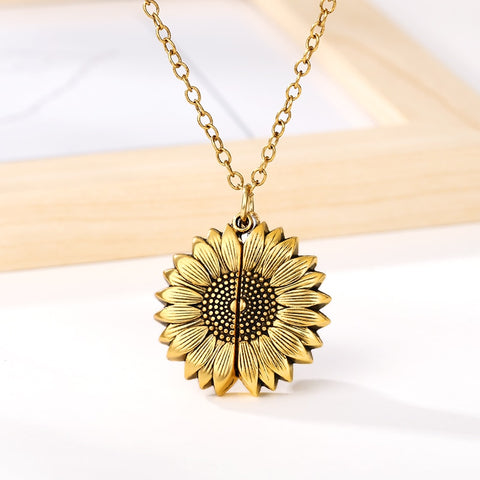 Fabulous - You Are My Sunshine Sunflower Necklace