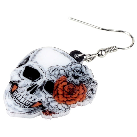 Acrylic Halloween Skull Earrings