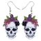 Acrylic Halloween Skull Earrings