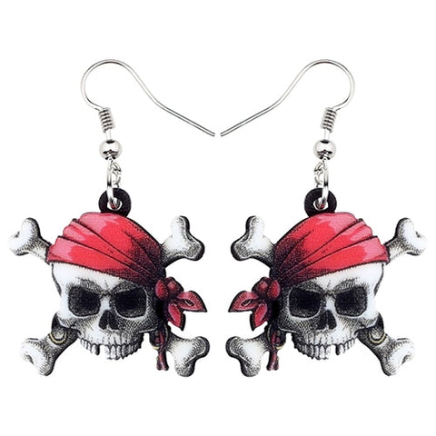 Acrylic Halloween Skull Earrings