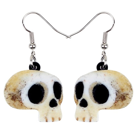 Acrylic Halloween Skull Earrings