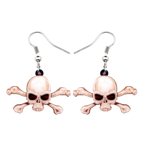 Acrylic Halloween Skull Earrings