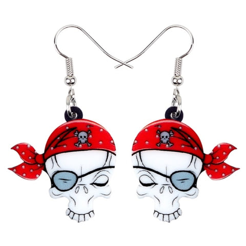 Acrylic Halloween Skull Earrings