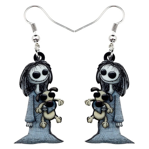 Acrylic Halloween Skull Earrings
