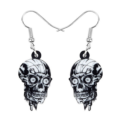 Acrylic Halloween Skull Earrings