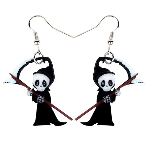 Acrylic Halloween Skull Earrings
