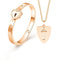 Remarkable Lock Key Bracelet-Necklace Set