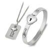 Remarkable Lock Key Bracelet-Necklace Set