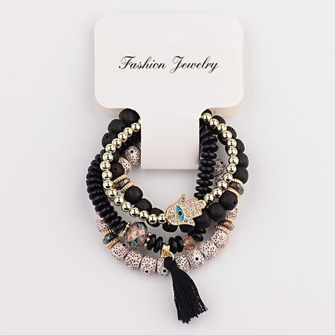 Astounding Bohemian Beads & Stone Bracelets