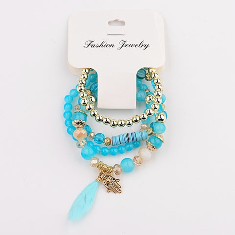 Astounding Bohemian Beads & Stone Bracelets