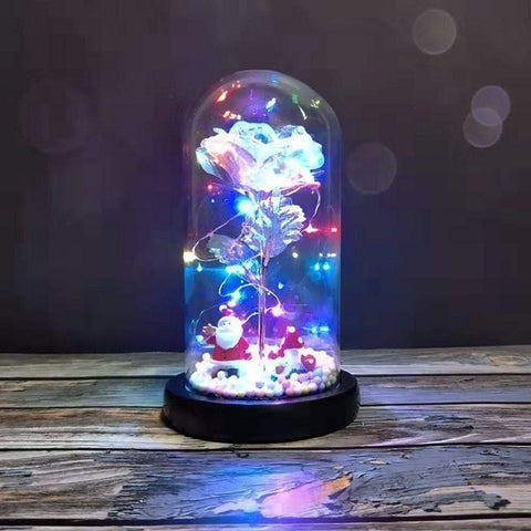 Enchanted Rose Light In Glass Dome