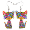 Supercute Colorful Cat Earrings