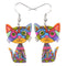 Supercute Colorful Cat Earrings