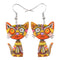 Supercute Colorful Cat Earrings